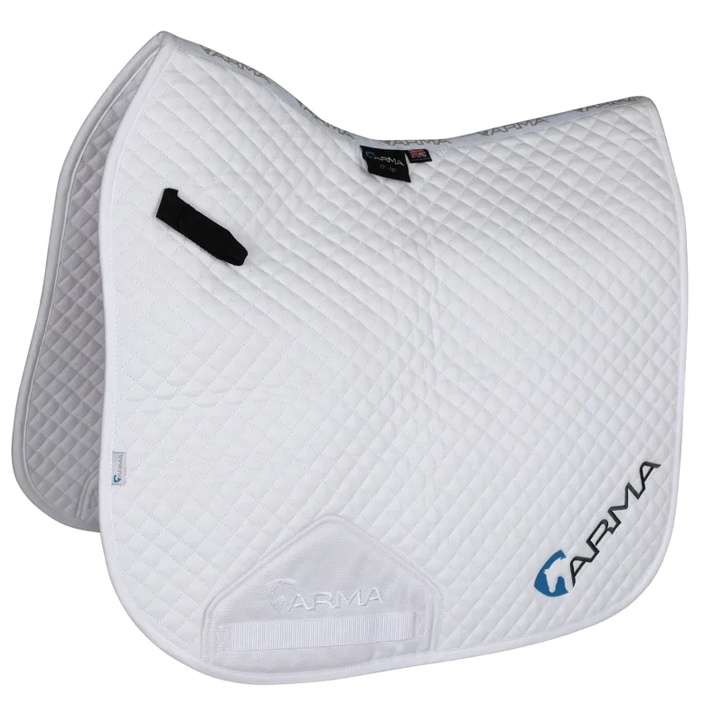 Shires ARMA Branded Dressage Saddlecloth - White